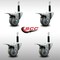Service Caster 3'' SS Gray Poly Swivel 3/4'' Expanding Stem Caster Set Total Lock Brake, 4PK SCC-SSEXTTL20S314-PPUB-34-4 - alternate 4